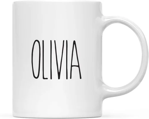 Miniatura 12 de Andaz Press Simple Farmhouse - Decoración rústica de otoño para cocina, 11 onzas, taza de té de café de cerámica, regalo para parejas, bestia