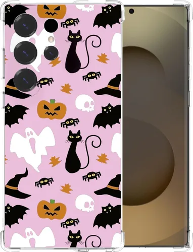 Miniatura 37 de Funda transparente de Halloween para Google 6a, con patrón de fantasma, funda protectora de TPU suave, delgada, a prueba de golpes, para niños
