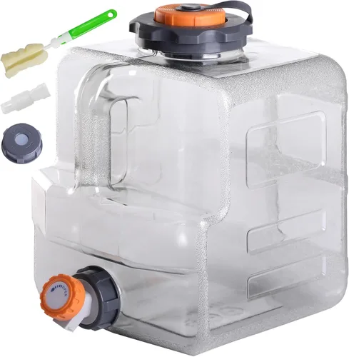 Miniatura 15 de REDCAMP Contenedor de agua portátil de 4 galones/15L con espiga, jarras de agua para camping, tanque de agua, almacenamiento portátil de agua