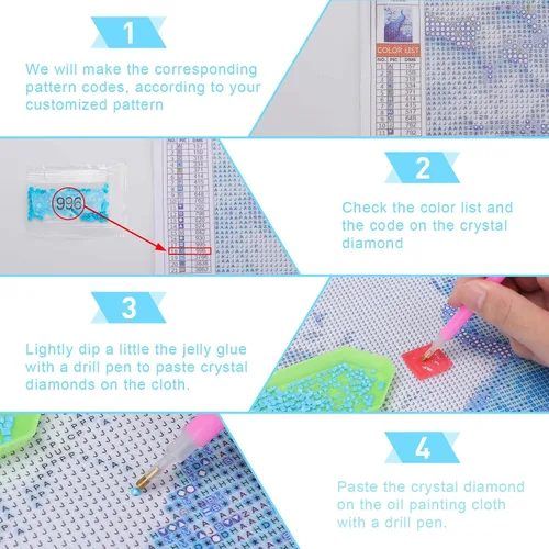 Miniatura 7 de Oznufi Kits de pintura de cuentas personalizadas para adultos, taladro completo, cuentas de fotos 5D personalizadas, imagen personalizada, regalos