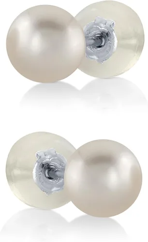 Miniatura 10 de THE PEARL SOURCE White Japanese Akoya Pearl Stud Earrings for Women – Genuine Cultured Pearls, Hypoallergenic Jewelry with Secure 14k Gold Backing