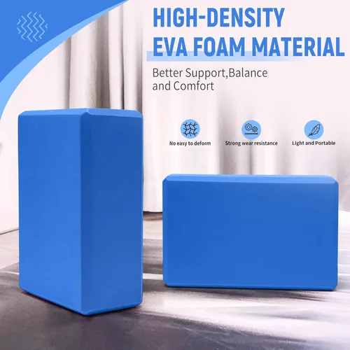 Miniatura 4 de Yoga Blocks 2 Pack, 9"x6"x3" High-Density EVA Foam Yoga Block, Non-Slip Yoga Blocks for Yoga, Pilates Meditation, Stretching and Toning, Supportive