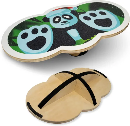 Miniatura 8 de Tabla de Equilibrio de Madera para Niños, Tabla Tambaleante para Equilibrio, Soporte de Tabla de Equilibrio para Niños Pequeños, Tablas