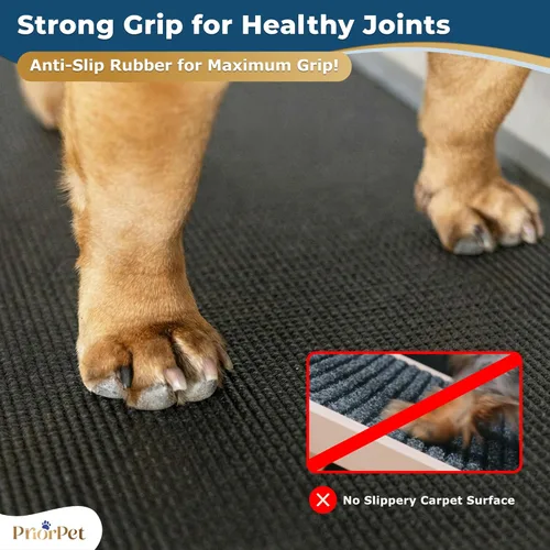 Miniatura 3 de Rampa para perros para sofá – Antideslizante, construcción resistente plegable rampa para perros – Soporta hasta 200 libras – Ajustable de 7'' a Gris