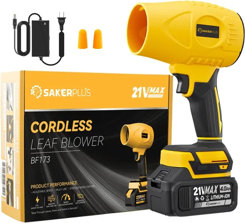 Miniatura 10 de Sakerplus Limpiador de polvo portátil, soplador de hojas inalámbrico, soplador de mano, sopladores de mano para el cuidado del césped, limpieza