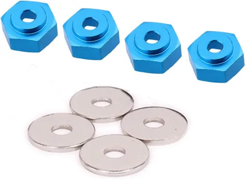 Miniatura 4 de ShareGoo - Adaptador hexagonal de metal de 0.472 in a 0.669 in compatible con neumáticos Tamiya Axial RC4WD Traxxas HPI Himoto HSP Losi Kyosho RC