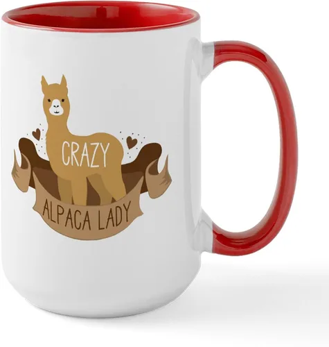 Miniatura 21 de CafePress Alpaca For Christmas Large Mug 15 oz (444 ml) Ceramic Coffee Mug