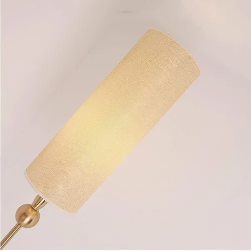 Miniatura 2 de VVABRA Lámpara de pie moderna lámpara de pie industrial ajustable con pantalla de tela, lámpara de pie para dormitorio, sala de estar, lámpara