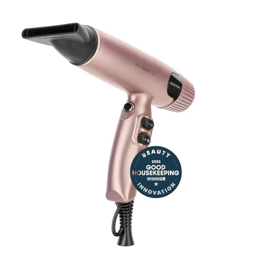 Miniatura 7 de GAMMA+ Secador de pelo profesional híbrido ligero, tecnología iónica, bajo ruido con 2 boquillas y difusor