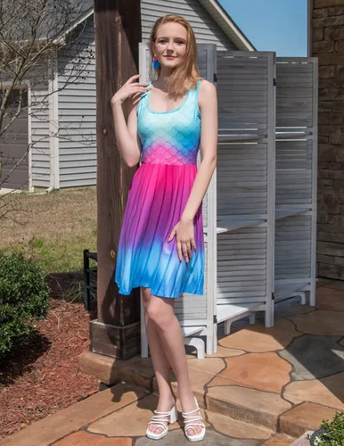 Miniatura 67 de uideazone - Vestido de mujer sin mangas cuello redondo de verano, para playa, casual, Midi línea A.
