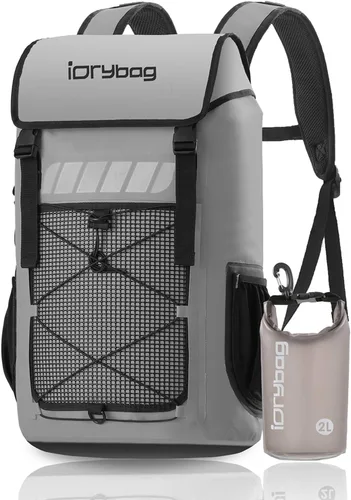 Miniatura 9 de Mochila impermeable Idrybag para hombres 25L/45L, bolsas secas para kayak, mochila seca para camping y senderismo Negro