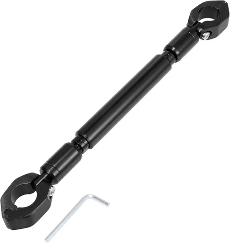 Motoforti 1 Unidades universal 0.866 in aleación de aluminio negro motocicleta equilibrio barra transversal manillar moto reforzar palanca accesorios