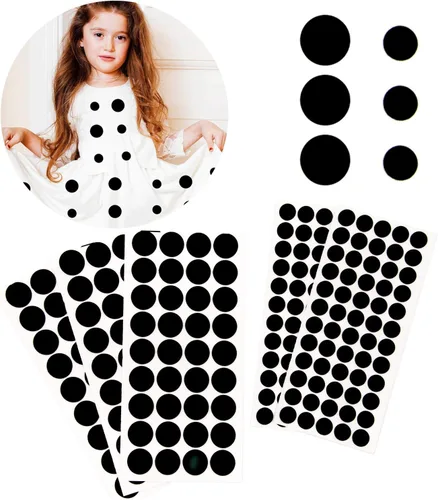 Iceyyyy Más de 200 círculos de fieltro adhesivos negros, adhesivo de fieltro negro para proyectos de bricolaje de Halloween, acabado profesional de