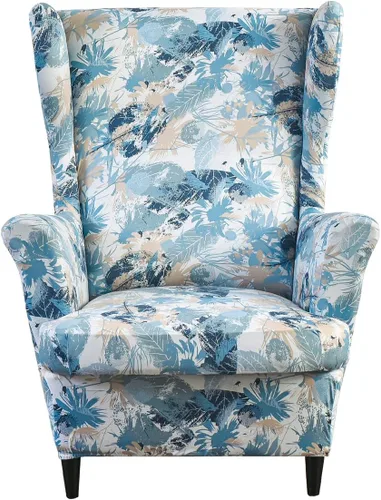 Miniatura 44 de Eco-Ancheng Funda para silla Wingback, 2 piezas, respaldo de ala, fundas de elastano para sillón con respaldo de ala, fundas para sillón con parte
