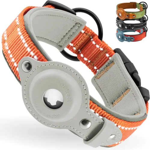 Miniatura 13 de CollarDirect Airtag - Collar de perro reflectante de nailon y neopreno para Apple Air Tag para perros grandes, medianos y pequeños