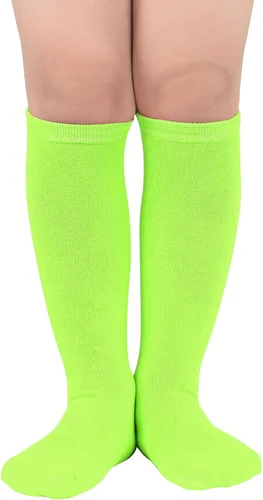 Century Star Calcetines de fútbol para niños, calcetines de tubo hasta la rodilla, calcetines de uniforme para niñas, calcetines deportivos de