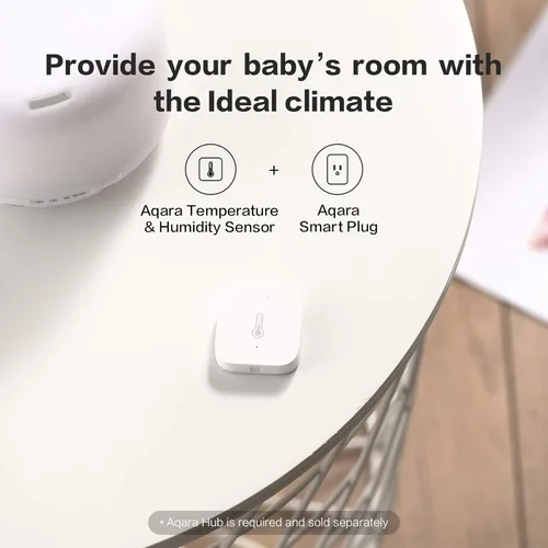 Miniatura 6 de Aqara - Sensor de temperatura y humedad Zigbee, termómetro inalámbrico higrómetro para automatización del hogar, monitoreo remoto, requiere Aqara