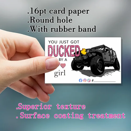 Miniatura 2 de You've Been Ducked You Just Got Ducked By a Car Girl Tarjeta de juego de pato de pato Etiqueta de tarjeta de pato Paquete de 50