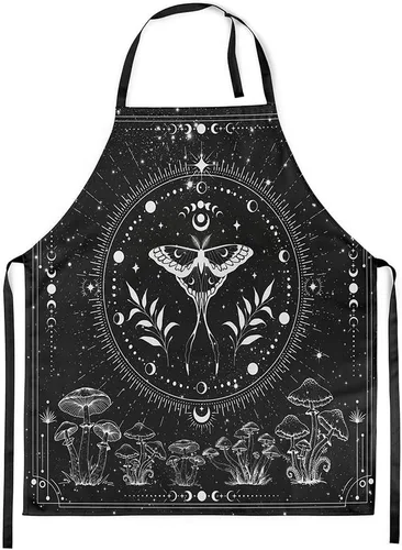 Miniatura 15 de Castle Fairy Delantal de chef negro impermeable delantales para cocinar hornear pintura