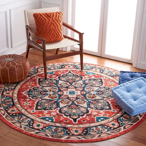 Miniatura 34 de SAFAVIEH Riviera Collection - Alfombra lavable de 2 pies 2 pulgadas x 9 pies, beige y carbón, antideslizante y fácil de limpiar, ideal para sala
