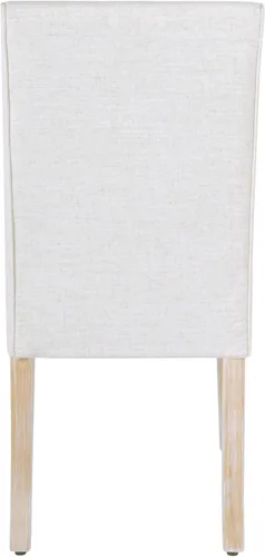 Miniatura 7 de Homepop Silla de comedor con detalle festoneado, sillas de comedor Parsons tapizadas, muebles decorativos para el hogar, tejido texturizado crema