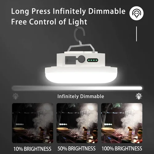 Miniatura 3 de Linterna Colgante LED para Tienda de Campamento Recargable Portátil Impermeable para Exteriores con Alimentación por Batería para Glamping