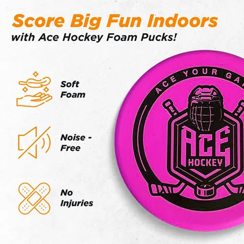 Miniatura 4 de ACE HOCKEY Discos de Espuma - Juego de 6 Discos de Hockey de Rodillas para Interior - Discos de Hockey Blandos, Discos de Hockey de Piso