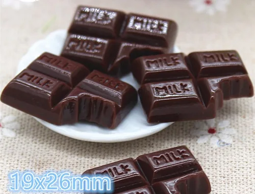 Miniatura 2 de 10 unids barra de chocolate dulce dulce comida falsa postre helado helado espalda plana cabujones decodificar Flatback DP073