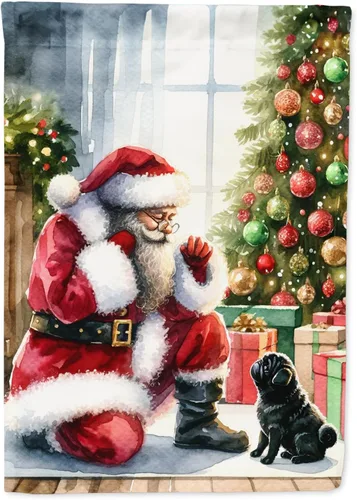Miniatura 70 de Caroline's Treasures DAC4159CHF - Bandera de casa de Husky siberiano y Papá Noel para porche, grande, para colgar en la pared, poliéster