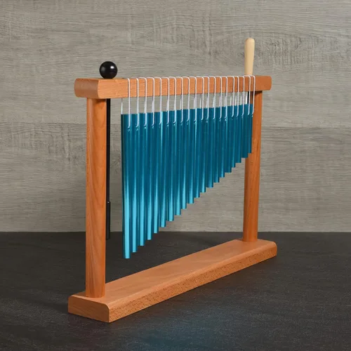 Miniatura 4 de Campana de Viento de Mesa de 20 Tonos, Campanilla, Instrumento de Percusión Musical con Mazo, Azul