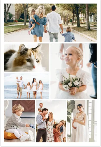 Miniatura 13 de CCWACPP Impresiones de collage en lienzo con tus fotos para familia, boda, bebé, mascota, perro, imagen en lienzo personalizada, foto personalizada