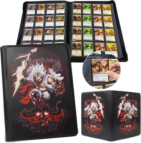 Miniatura 20 de Carpeta de Tarjetas Zoro de 400 Bolsillos para Tarjetas Zoro de One Piece, Libro de Almacenamiento de Tarjetas Portátil e Impermeable con Fundas OP