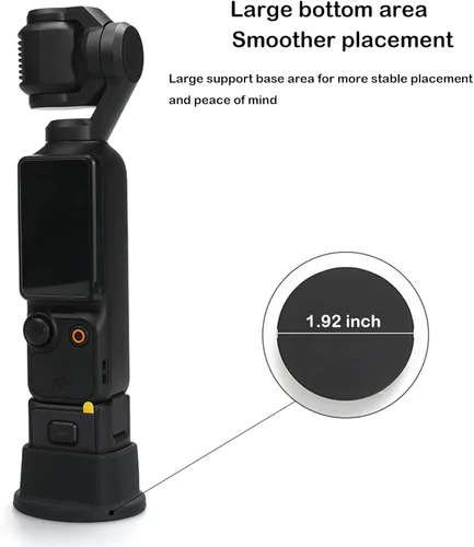 Miniatura 4 de PCTC Soporte de escritorio antideslizante de silicona para DJI Osmo Pocket 3, ligero y compacto, OSMO Pocket 3 Accesorios (negro silicona)