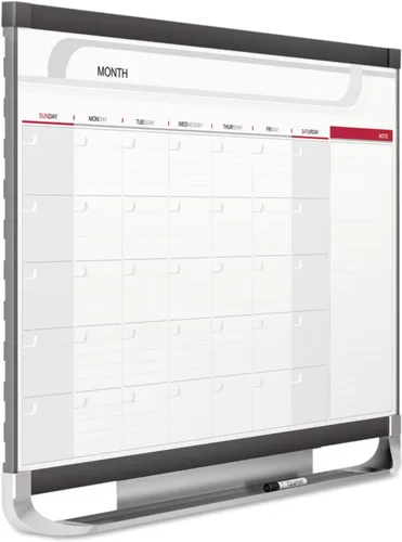 Miniatura 6 de Quartet Prestige 2. Pizarra magnética de calendario mensual, superficie borrable. 3 x 2