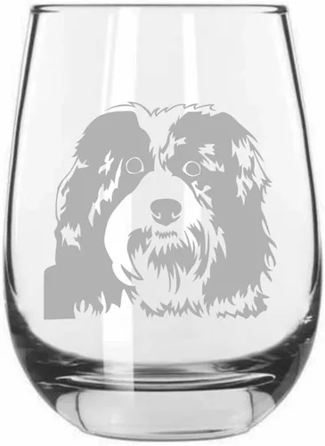Miniatura 240 de Sakhalin Husky Dog - Copa de vino grabada personalizada de 15.25 onzas sin tallo