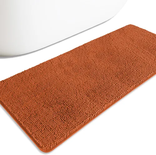 Miniatura 665 de Alfombra de baño pequeña de 12 x 18 pulgadas, lavable y absorbente, antideslizante, alfombra de baño de felpilla gruesa y suave para baño, ducha