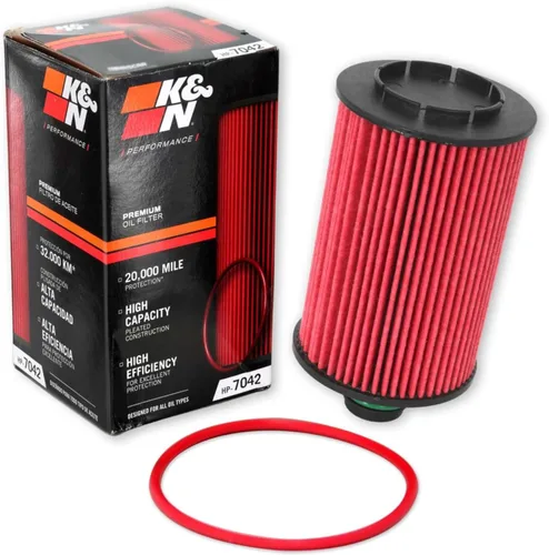 K&N Filtro de aceite premium: protección del motor de 20,000 millas, alta capacidad/alta eficiencia: compatible con JEEP/RAM 2014-2020: (ver