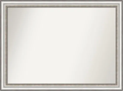 Miniatura 179 de Amanti Art Espejo de baño plateado para sobre el fregadero, 26 x 26 pulgadas, espejo cuadrado de plata antigua, marco de madera tradicional mediano