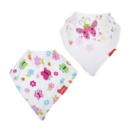 Miniatura 9 de Nuby Paquete de 2 baberos tipo bandana con atrapasadores, babero súper absorbente con cuello suave y cómodo, niño