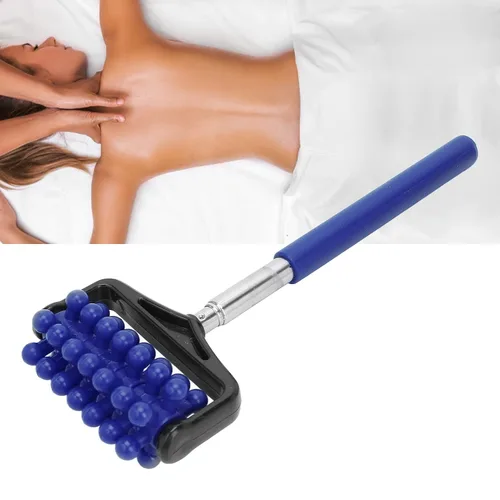 Miniatura 9 de Rodillo de masaje de espalda, rodillo telescópico masajeador de goma para dolor muscular, cuello, brazo, pierna, espalda, cuerpo hombres y mujeres
