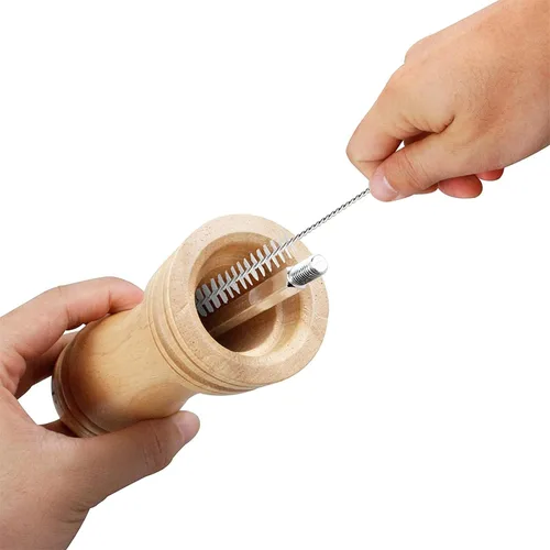 Miniatura 7 de Juego de molinillo de pimienta de madera Kit de molinillo de pimienta Manual Molinillos sólidos con molinillos de cerámica ajustables fuertes
