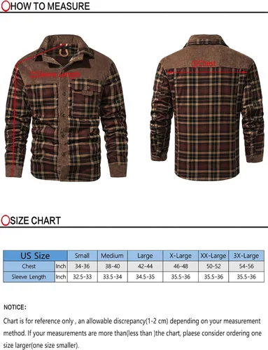 Miniatura 2 de Mr.Stream Camisa Chaqueta de Franela a Cuadros Casual para Exteriores de Manga Larga Vintage con Botones para Hombre