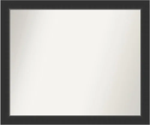 Miniatura 420 de Amanti Art Espejo personalizado, espejo de baño negro Astor, espejo de pared o espejo de tocador de baño sobre el fregadero (25 x 25 pulgadas)