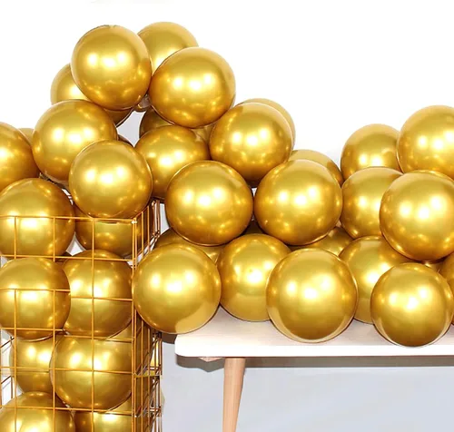 Miniatura 15 de 100 globos metálicos cromados negros de látex de 12 pulgadas, globos gruesos brillantes para decoración de fiestas