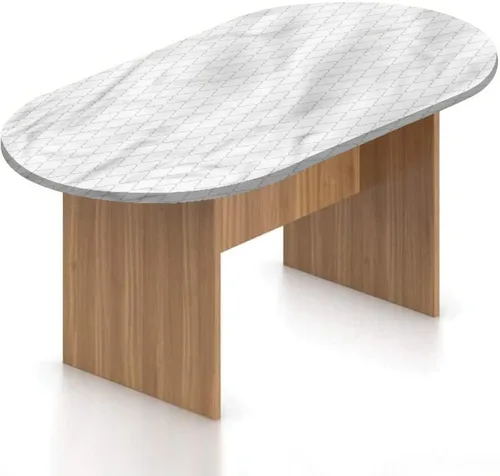 Miniatura 10 de XISUNYA Mantel ovalado ajustable, mantel de poliéster con bordes elásticos grises, diseño digital abstracto suave, estampado urbano moderno, se Gris