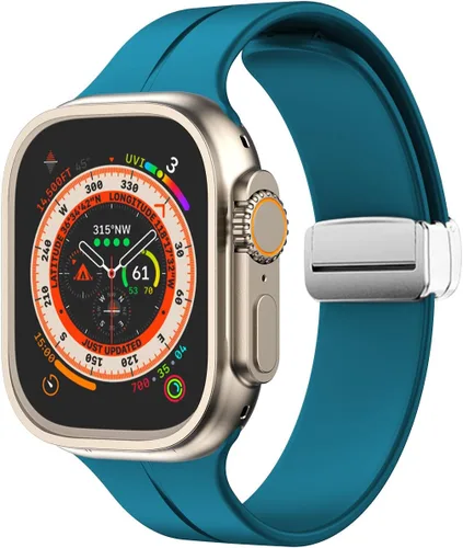 Miniatura 8 de Banda magnética compatible con Apple Watch de 38mm 40mm 41mm 42mm 44mm 45mm 46mm 49mm, mujeres y hombres, correa deportiva de silicona compatible