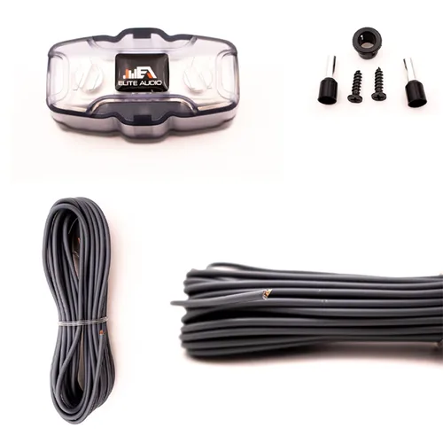 Miniatura 5 de Elite Audio, Kit de cableado de amplificador y combo de epicentro, 2000 vatios de potencia máxima, procesador de graves epicentro con perilla