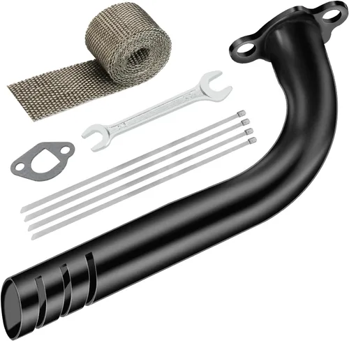 Kit de Tubo de Escape de Cabecera Mejorado para Predator 212cc 196cc 6.5HP GX160 GX200 Coleman Mini Bike BT200X CT200U CT200U-EX KT196 Go Kart Baja