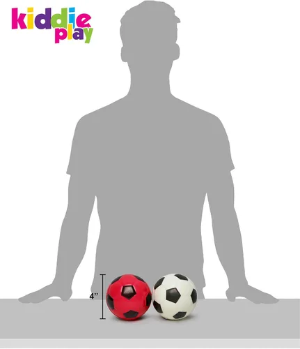 Miniatura 4 de Kiddie Play Juego de 4 pelotas para niños pequeños Pelota de fútbol suave de 4 pulgadas para niños
