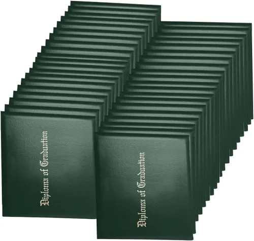 Miniatura 32 de Funda para diploma de 8.5 x 11 pulgadas, certificado acolchado de cuero sintético de graduación (negro)